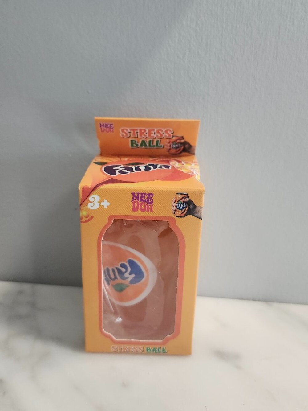 NeeDoh fanta orange can shaped Stress Ball - orange